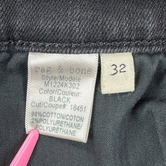 Rag & Bone Black Denim Skinny Jeans Men’s Size 32 US - Picture 5 of 11